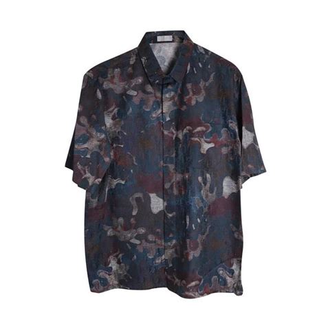 DIOR AND PETER DOIG Shirt Multicolor Camouflage Silk and 